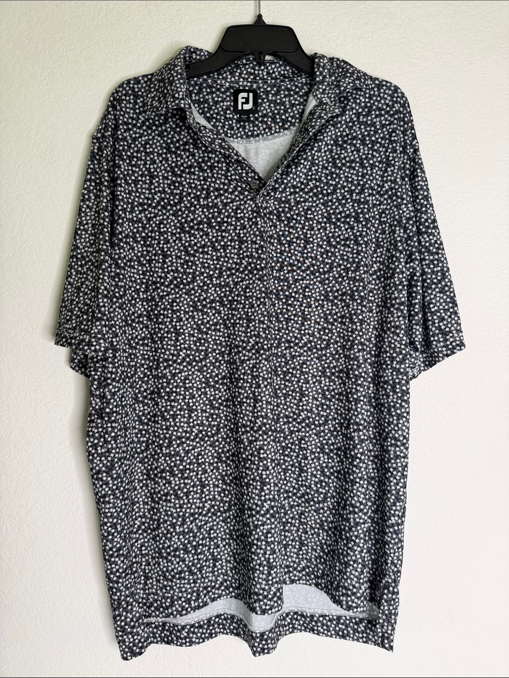 FootJoy Black and White Micro Dot Golf Polo